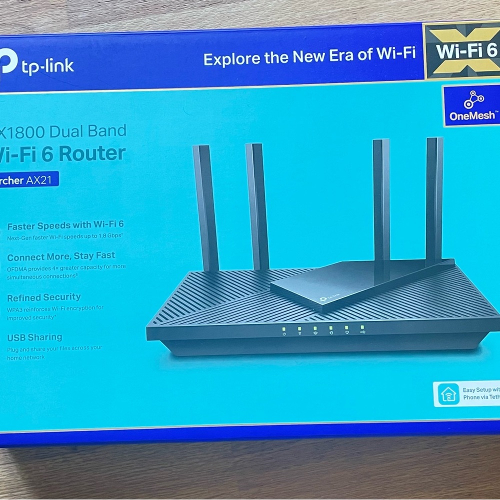 TP-Link AX1800 Dual Band Wi-Fi 6 Router - Black